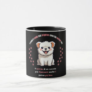 Schattigee lachende puppy mok
