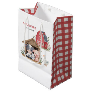Schattigee landbouwhuisdieren Baby shower voor de Medium Cadeauzakje