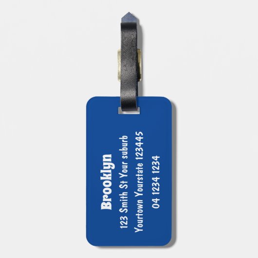 Schattigee lange oren jerboa cartoon illustratie bagagelabel (Achterkant verticaal)