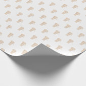 Schattigee langharige teckel worst hond cadeaupapier (Hoek)