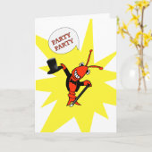 Schattigee langoesten / kreeft in Tuxedo Party Ver Kaart (Gele Bloem)