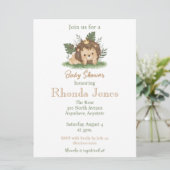 Schattigee Leeuw baby boy douche Kaart (Staand voorkant)