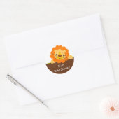 Schattigee Leeuw Baby shower Sticker (Envelop)