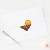Schattigee Leeuw Baby shower Vierkante Sticker! Hart Sticker (Envelop)