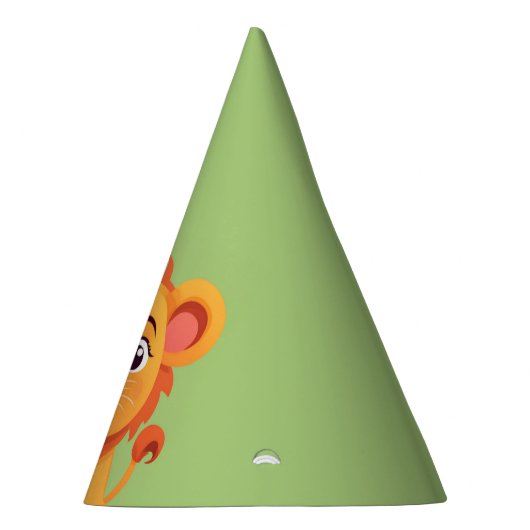 Schattigee leeuw Gezicht safari Wild oerwoud Verja Feesthoedjes (Rechts)