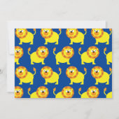 Schattigee Leeuw Kinder 1e Verjaardagsfeestuitnodi Kaart (Achterkant)