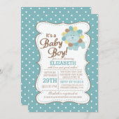 Schattigee Leeuw Oerwoud Safari Baby shower Uitnod Kaart (Voorkant / Achterkant)