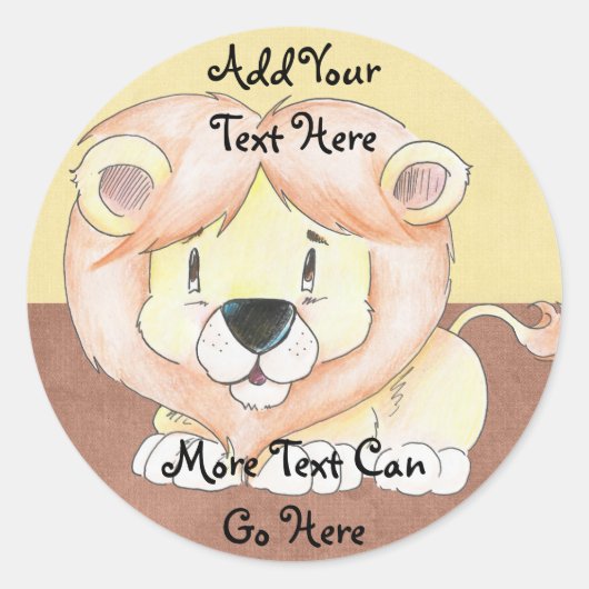 Schattigee leeuw Stickers (Voorkant)