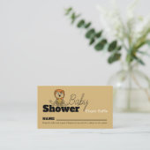 Schattigee leeuwenwelp, Baby showers luierloof Informatiekaartje (Staand voorkant)