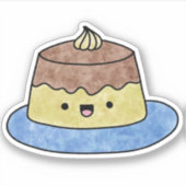 Schattigee lekker pudding sticker (Voorkant)