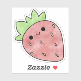 Schattigee lekkere aardbei sticker