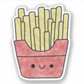 Schattigee lekkere friet sticker (Voorkant)