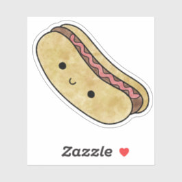 Schattigee lekkere hotdog sticker