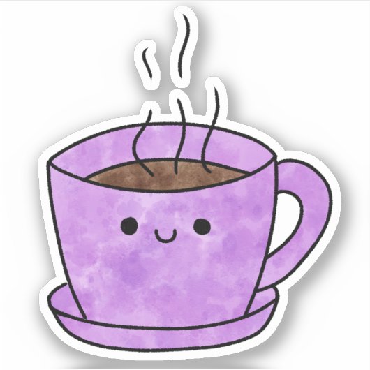 Schattigee lekkere koffie sticker (Voorkant)