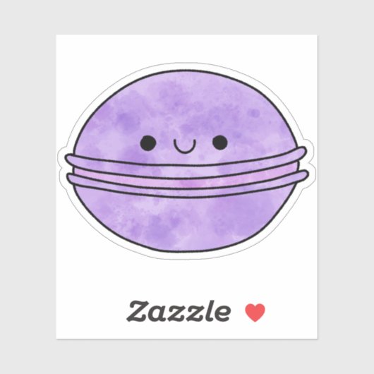 Schattigee lekkere macaron sticker (Vel)