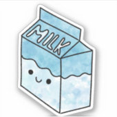 Schattigee lekkere melk sticker (Voorkant)