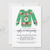 Schattigee lelijke trui kerst ornament feestdag kaart (Voorkant)