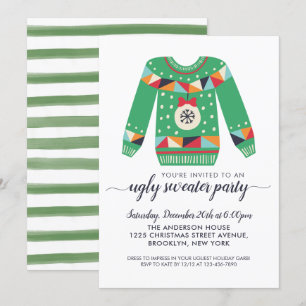 Schattigee lelijke trui kerst ornament feestdag kaart