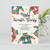 Schattigee lelijke trui winterfeest kaart (Staand voorkant)