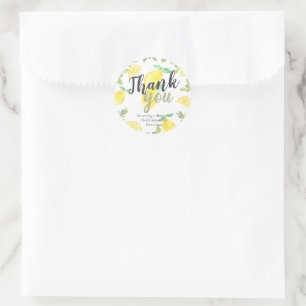 Schattigee Lemon Babyshower Party Favor stickers