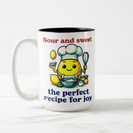 Schattigee Lemon Chef Bakken Joyful Delights Tweekleurige Koffiemok