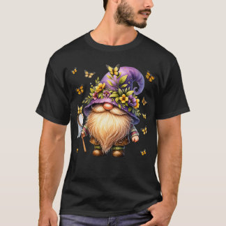 Schattigee lente bloemengnoom Graphic bloemenmonar T-shirt
