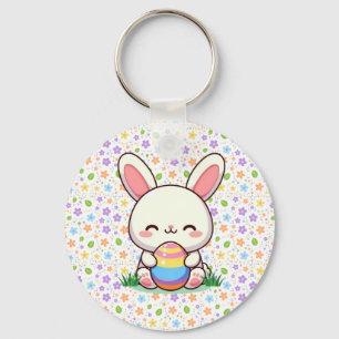 Schattigee lente/paashaas met ei sleutelhanger