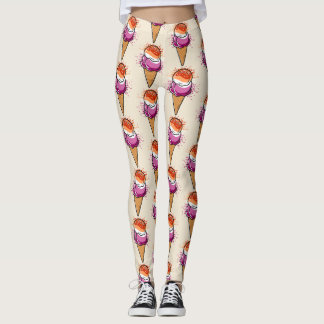 Schattigee Lesbische Sapphic LGBT Pride Flag Ice C Leggings