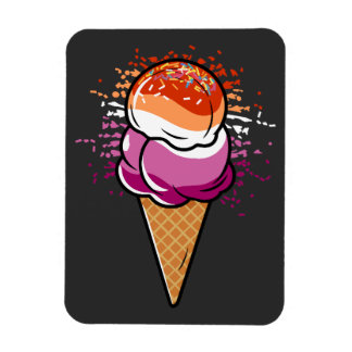 Schattigee Lesbische Sapphic LGBT Pride Flag Ice C Magneet