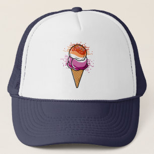 Schattigee Lesbische Sapphic LGBT Pride Flag Ice C Trucker Pet
