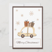 Schattigee Leuke Auto Sneeuwrijke Zakelijke Kerstm (Voorkant)