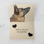 Schattigee & Leuke Duitse Herder Valentijnsdag Kaa Feestdagen Kaart (Binnen)