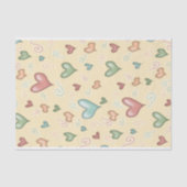 Schattigee Leuke Harten voor Baby Tissuepapier (Voorkant)