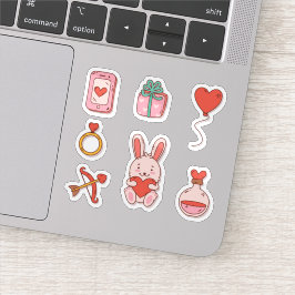 Schattigee leuke liefde sticker set