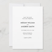 Schattigee leuke minimalistische schattige bruilof save the date (Achterkant)