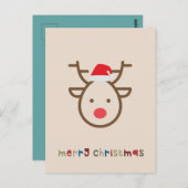 Schattigee leuke moderne kerstkaart briefkaart (Voorkant / Achterkant)