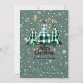 Schattigee leuke moderne rustieke kerst Kaart (Voorkant)