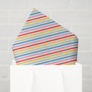 Schattigee Leuke Retro Kleuren Stripe Patroon Tissuepapier