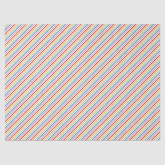Schattigee Leuke Retro Kleuren Stripe Patroon Tissuepapier (Voorkant)