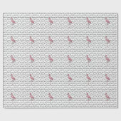 Schattigee leuke roze retro flamingo cadeaupapier (Vlak)