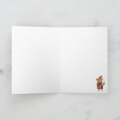 Schattigee Leuke Waterverf Kerstmuis Feestdagen Kaart (Binnen)