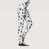 Schattigee Leuke Zwart & Wit Paw Print Leggings (Rechts)