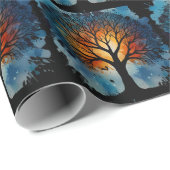 Schattigee levensboom aquarel cadeaupapier (Rol Hoek)