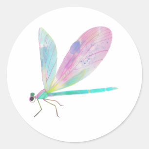 Schattigee libel ronde sticker