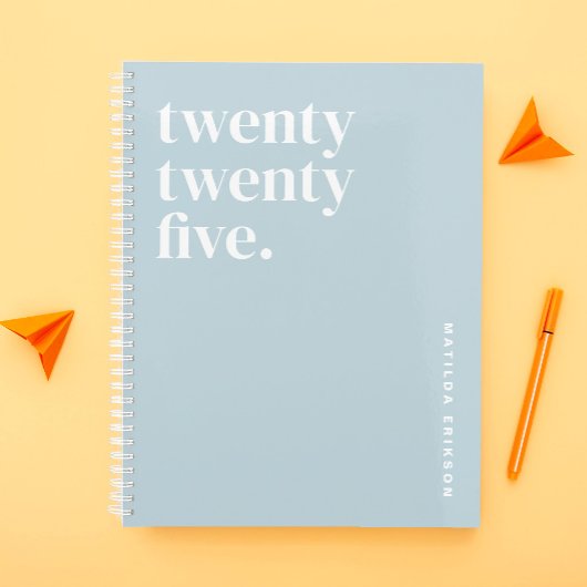 Schattigee lichtblauwe school planner