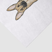 Schattigee lichte tan en zwarte Duitse herdershond Tissuepapier (Detail)