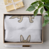 Schattigee lichte tan en zwarte Duitse herdershond Tissuepapier (Geschenk)