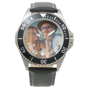 Schattigee liefde hart foto koppels gepersonalisee horloge