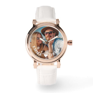 Schattigee liefde hart foto koppels gepersonalisee horloge