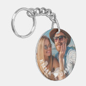 Schattigee liefde hart foto koppels gepersonalisee sleutelhanger (Voorkant Links)